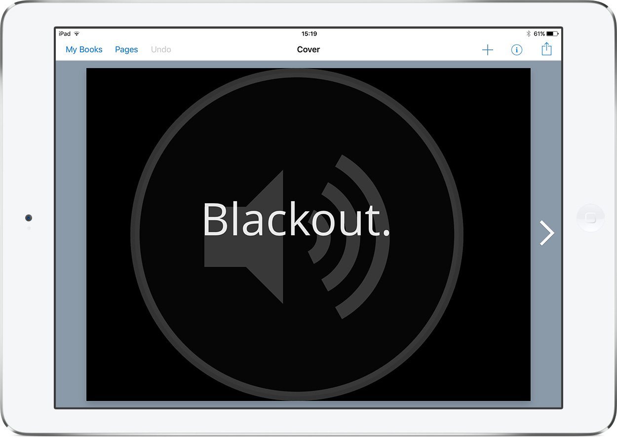 Blackout book in Book Creator